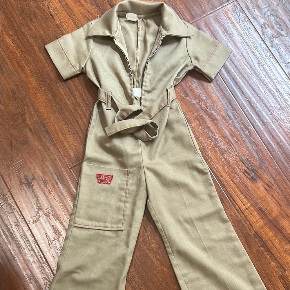 Tan Jumpsuit with Belt could be used as a zookeeper or tour guide costume